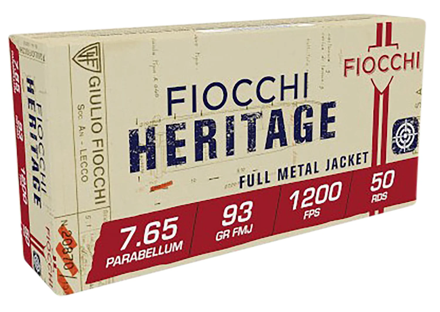 Fiocchi .30 Luger 93gr Brass – 50rd