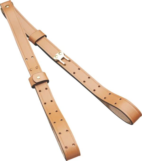Butler Creek 26112 Military Carry Strap Brown Leather 44" OAL 1" Wide Two-Piece Design for Rifles