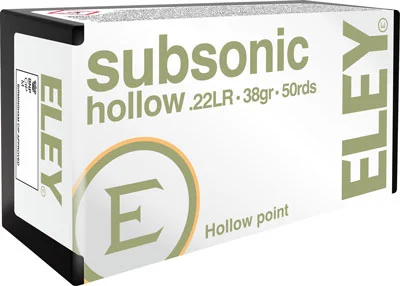eley .22 LR 38gr SUBSONIC – 50rd