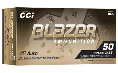 Blazer .45 ACP 230gr JHP Brass – 50rd