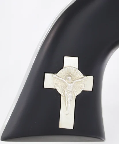 Cimarron Holy Smoker 357MAG FS – 4.75″ White/silver Cross Black